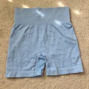 Amazon Women's Blue Ribbed Athletic Shorts